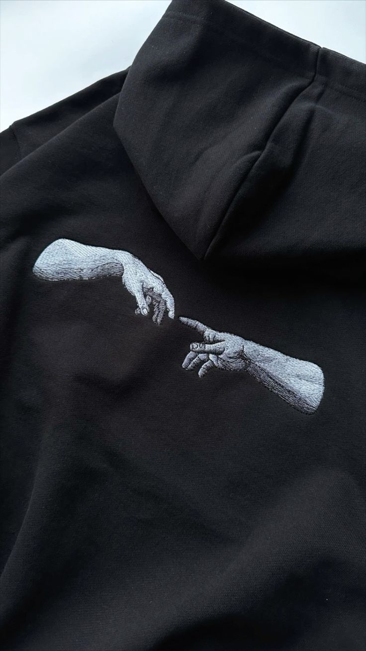 The Touch - Masterwork Embroidered Black Hoodie