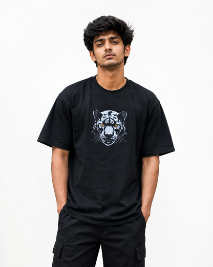 White oversized cotton t-shirt by Wraperers front view