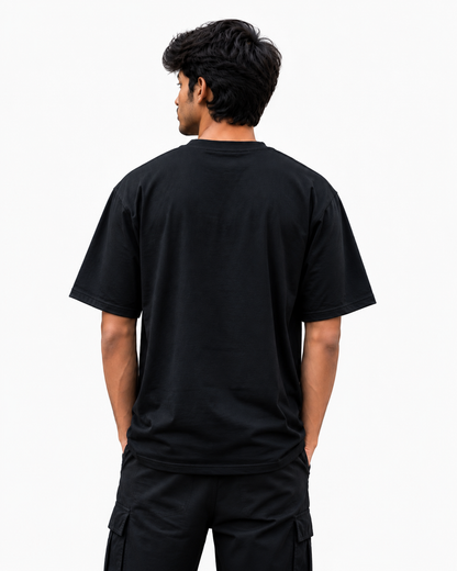 White oversized cotton t-shirt by Wraperers back view