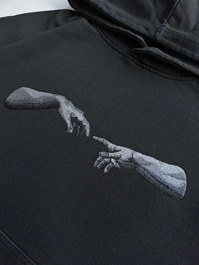 The Touch - Masterwork Embroidered Black Hoodie